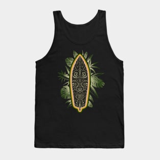 Surfboard with designs Tank Top